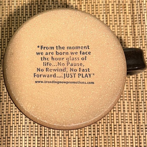 Handcrafted Potbelly Shaped Pottery Mug w/ Two-tone Gloss Drip Glaze ~ JUST PLAY - Picture 9 of 10